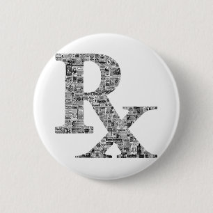 Unique Rx Pharmacy Apothekary Button
