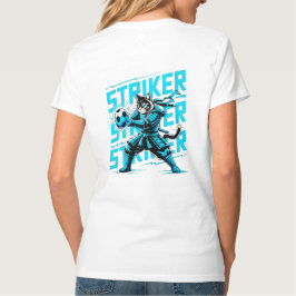 Unique Samurai Cat for Soccer Fans & Cat Lovers T-Shirt