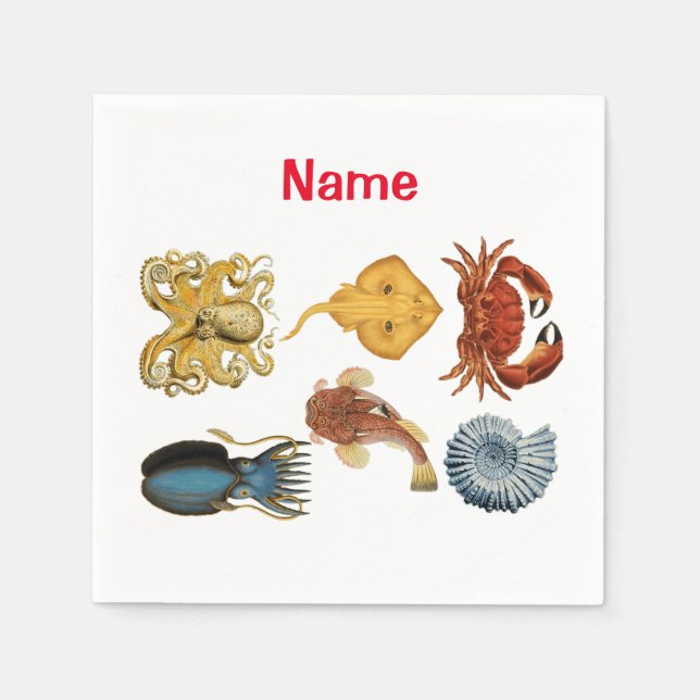 Unique Sea Beings Assortiment Thunder_Cove Serviette (Vorderseite)
