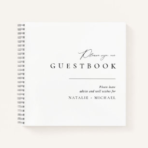 Unique Simple Minimal Élégant Mariage Livre d'invi