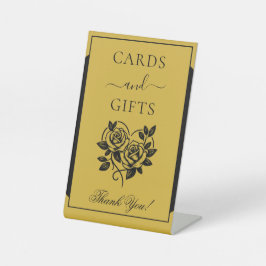 Unique Stylish Party Cards & Gifts Metallic Gold Sockelschild
