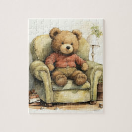 "Unique Teddy Bear Illustration Puzzle"