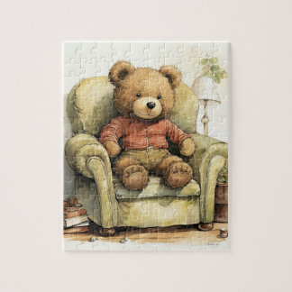 "Unique Teddy Bear Illustration Puzzle"