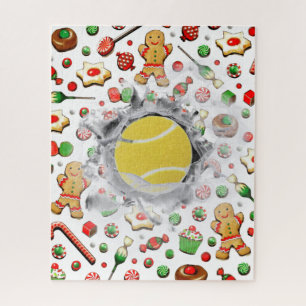 Unique Tennis Holiday Gift Jigsaw Puzzle