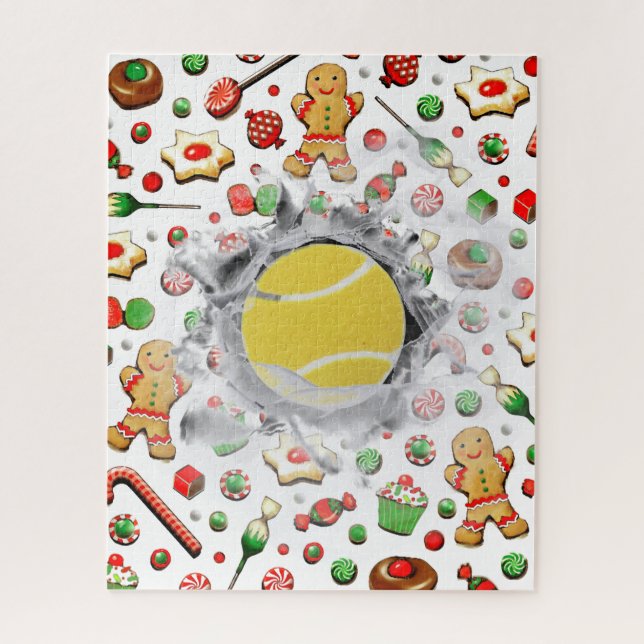 Unique Tennis Holiday Gift Jigsaw Puzzle (Vertical)