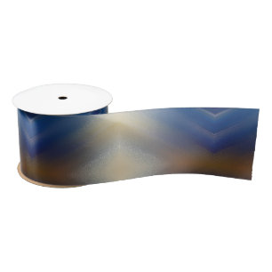 Unique Textured Blue Gold Hintergrund Satinband