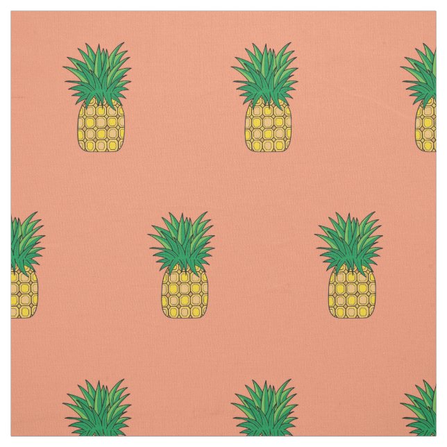 Unique tissu rose ananas (Échantillon)