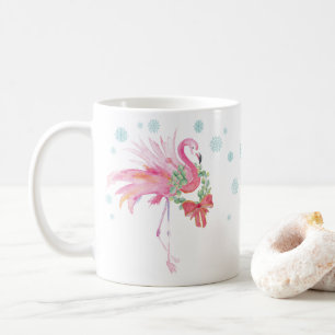 Unique Tropical Christmas Mugs Flamant rose rose