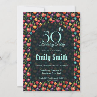Unique Tulip Inspired 15Th Birthday Party Einladung