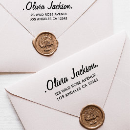 Unique Typografy Script Company Rücksendeadresse Permastempel