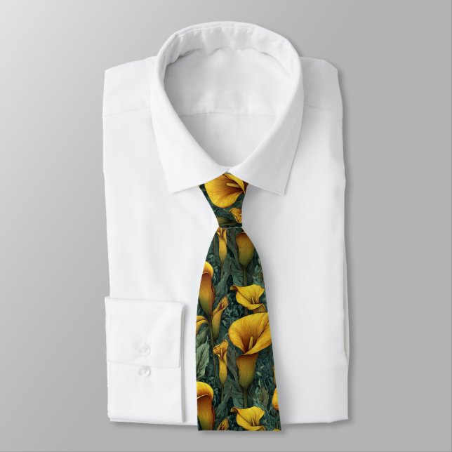 Unique Valentine Gifts For Him Calla Lilies Krawatte (Gebunden)