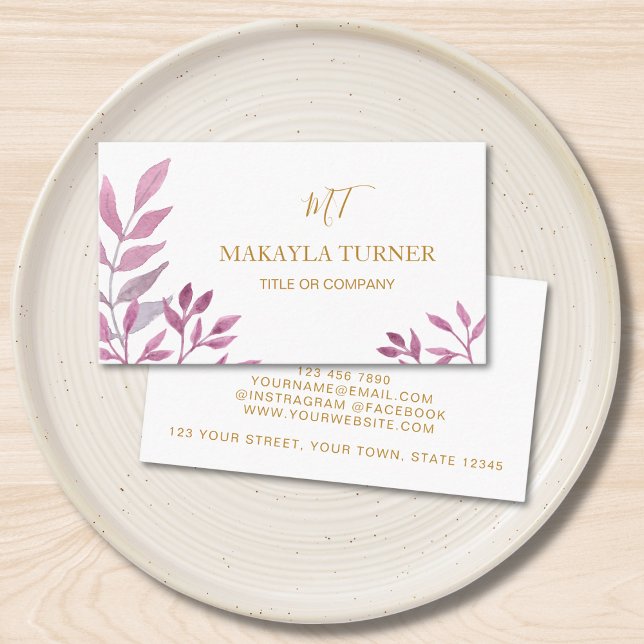 Unique Watercolor Visitenkarte (Von Creator hochgeladen)