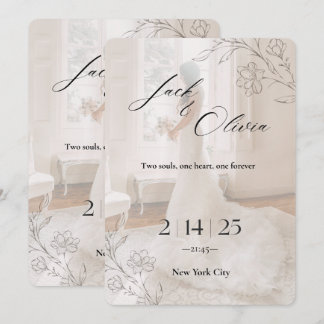 Unique wedding invitation cart einladung