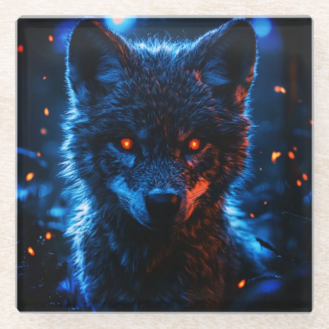 Unique Wolf Untersetzer (Vorderseite)