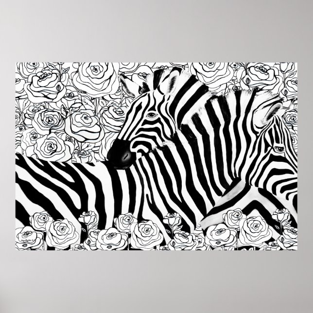 Unique Zebras Poster (Vorne)