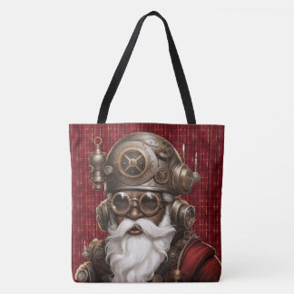 Uniquely Black Steampunk Santa Large Shoulder Tote Tasche