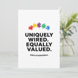 Uniquely Wired Equally Valued Awareness Art Feiertagskarte