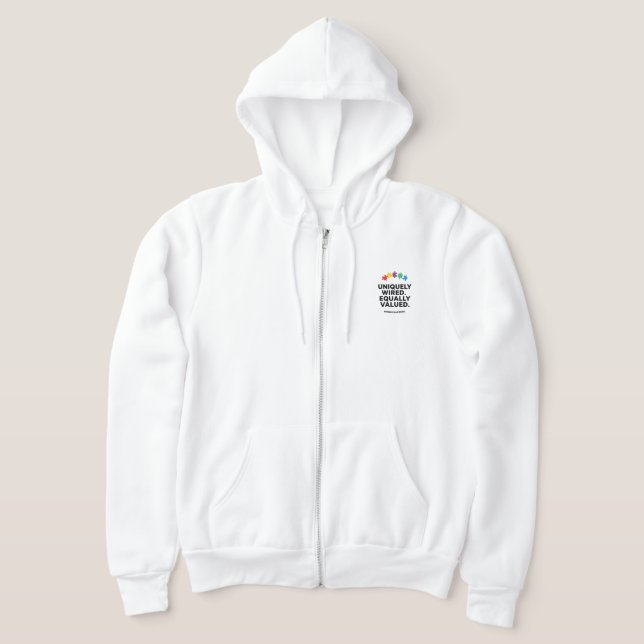 Uniquely Wired Equally Valued Awareness Art Hoodie (Ablage )