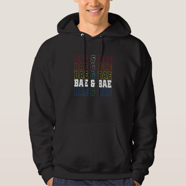Unisex Bae And Bae Couples Matching Amusing Hoodie (Vorderseite)