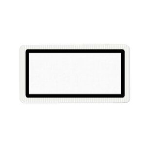 Unisex Black Bortered Mailadressen Labels Adressaufkleber