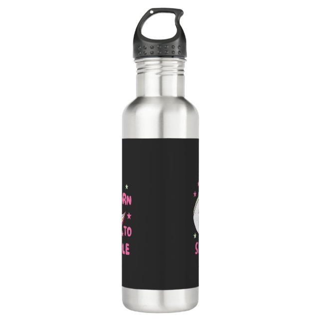 Unisex Born to Sparkle Edelstahlflasche (Vorderseite)