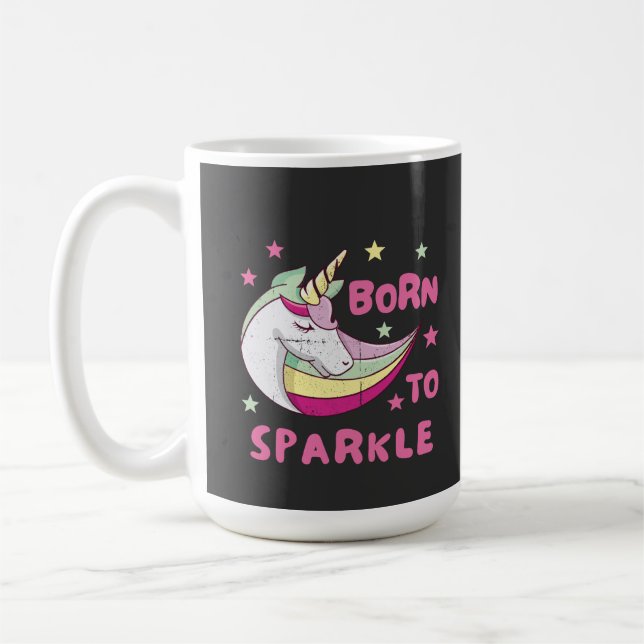 Unisex Born to Sparkle Kaffeetasse (Links)