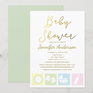 Unisex Boy oder Girl Baby Dusche Einladung