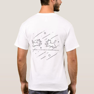 Unisex Cats Kätzchen Zeichnend Minimalistisch T-Shirt