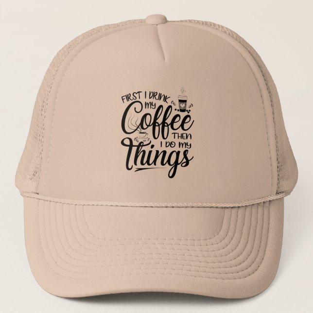 Unisex Coffee Shop Truckerkappe (Vorderseite)