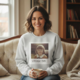 Unisex Custom Vintage Photo And Year Sweatshirt