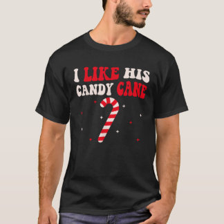 Unisex Erwachsene Candy Cane Xmas Funny Couples Ma T-Shirt