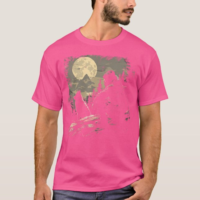 Unisex Erwachsene Retro Bushcraft Camper Black Sma T-Shirt (Vorderseite)