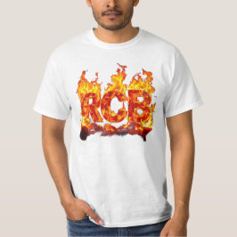 Unisex Fire Letter RCB T - Shirt