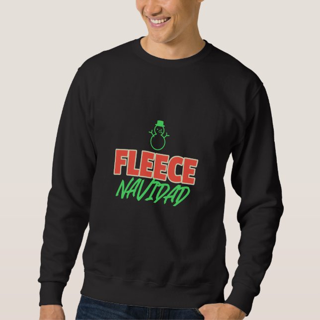 Unisex Fleece Navidad Weihnachten Sweatshirt (Vorderseite)