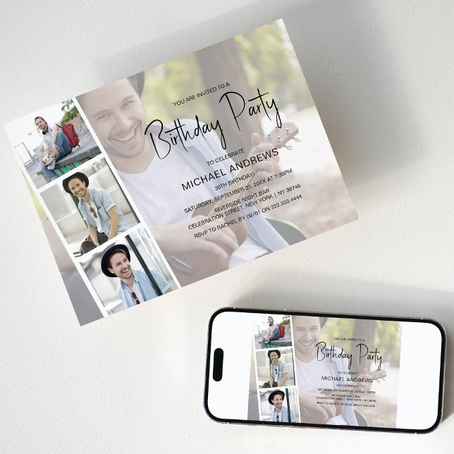 Unisex | FotoCollage | Einladung zum Geburtstag (Von Creator hochgeladen)