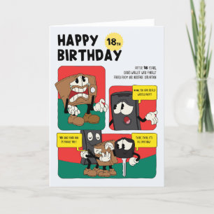 Unisex Funny Humour bande dessinée 18e carte d'ann