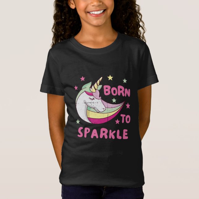 Unisex Geboren zu Sparkle T-Shirt (Vorderseite)