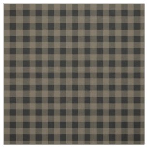 Unisex Grey Black Kariert Checkered Buffalo Muster Stoff