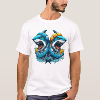 Unisex / Homme Sharks Water Polo TShirt