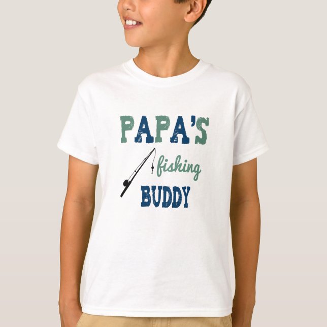 Unisex Kids T-Shirt von Papa's Fishing Buddy (Vorderseite)