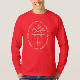 Unisex Langärmeliger T - Shirt Rot mit weißem Sapl