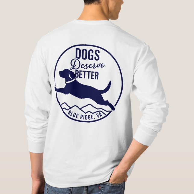 Unisex Long Sleeve Tshirt - Navy Logo (Rückseite)