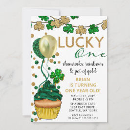 Unisex Lucky One St Patrick First Birthday Party Einladung