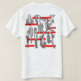 Unisex Maitea illustrierte Zahlen T-Shirt