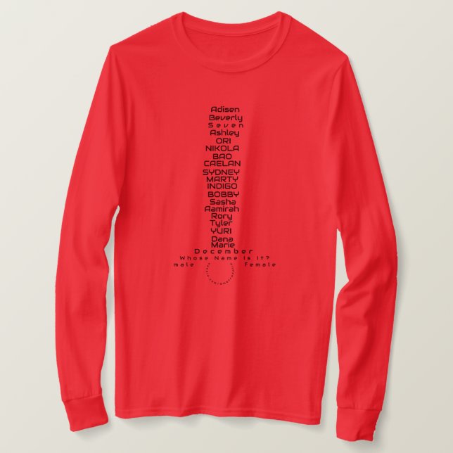 UNISEX-NAMEN FÜR ERWACHSENE/KINDER IN UNISEX-SIZIN T-Shirt (Design vorne)