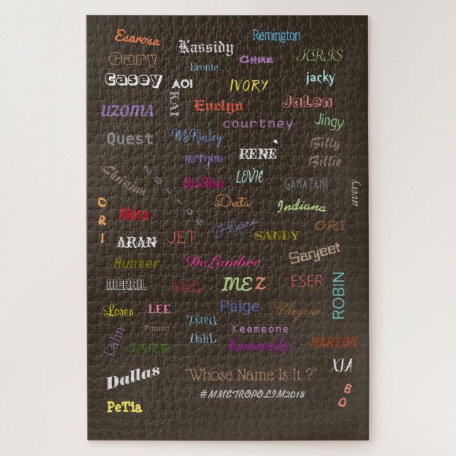 Unisex NAMES ON TSHIRTS/artPrints/PUZZLESalle Größ (Vertikal)