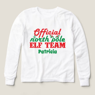 Unisex Official North Pole Elf Team Name hinzufüge