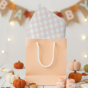 Unisex Pastel Orange und Gray Pumpkin Baby Shower Seidenpapier