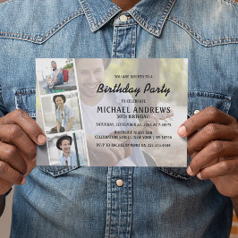 Unisex | Photo Collage | Birthday Einladung