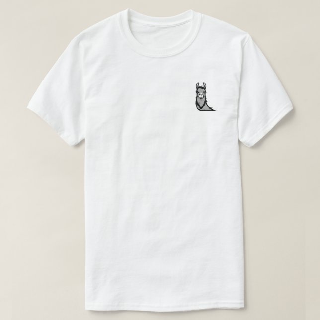 Unisex Pocket Emblem Llama T-Shirt (Design vorne)